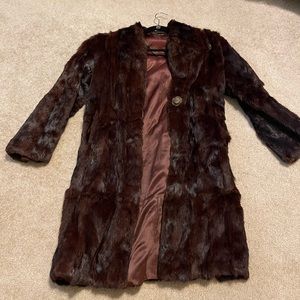 Vintage Muskrate Fur Coat